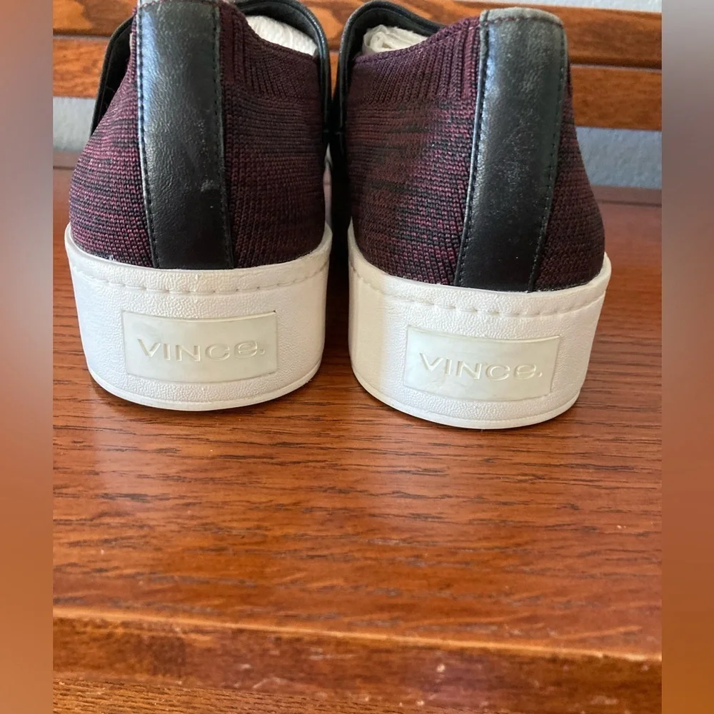Vince Ward platform sneakers Women’s Size 11 M black and burgandy